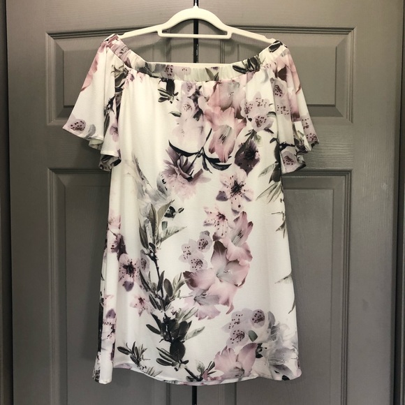 Lulus Dream of you off shoulder shift dress - Picture 7 of 7